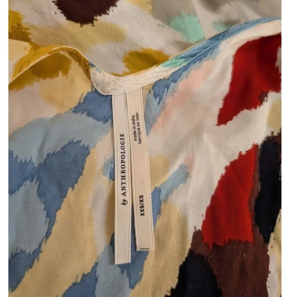 Anthropologie Abstract Print Kaftan Cover Up Tunic‎ Beach Dress
